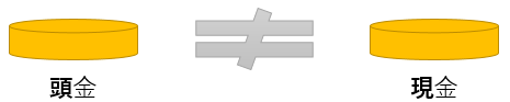 頭金と現金の関係